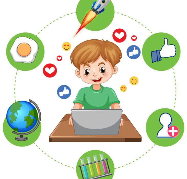 Parent helping child build learning habits with Infyni live classes
